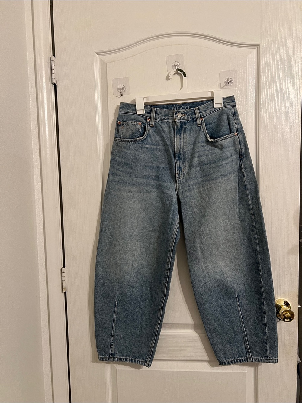 Etica iris relaxed tapered barrel jean